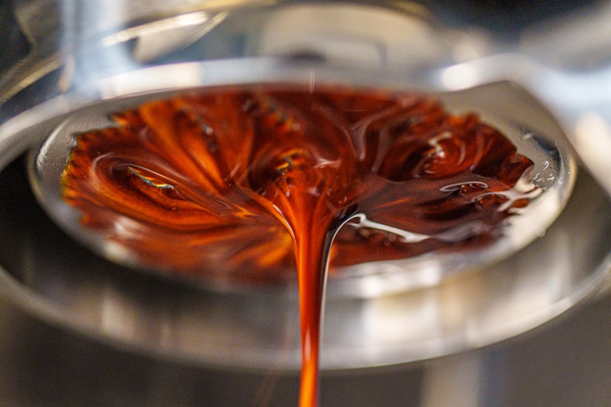 Espresso being pulled